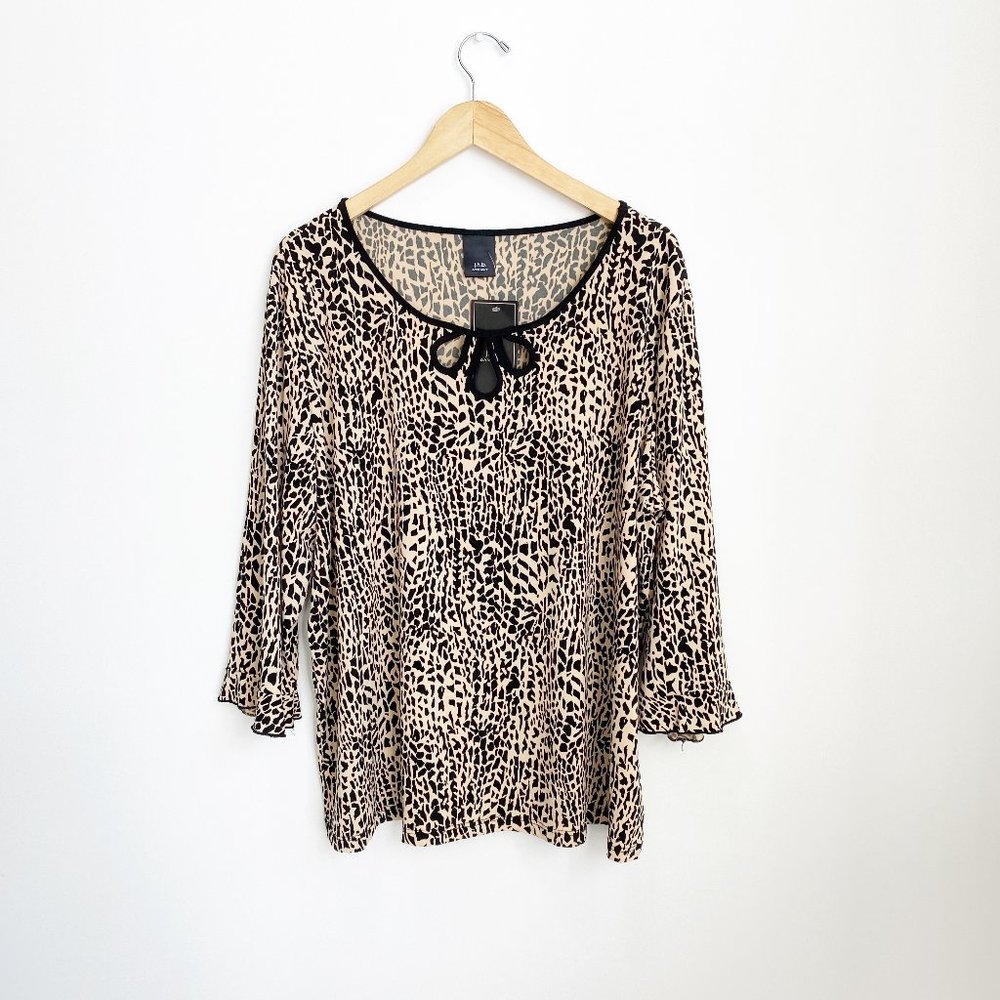 NEW J.T.B. Animal Print Blouse Size 3X